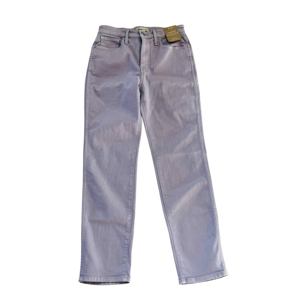 Madewell Stove Pipe High Rise Straight Leg Jeans Size 27 NWT Purple - Picture 2 of 10